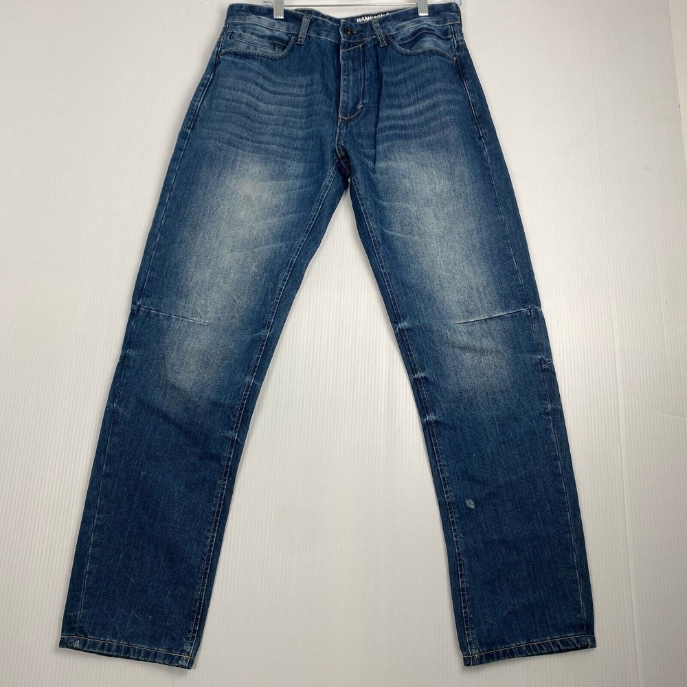 Hamilton Tapere Men's  Relaxed Tapered Fit‎ men's size W30 Blue Jeans pockets.